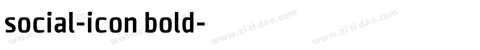 social-icon bold字体转换